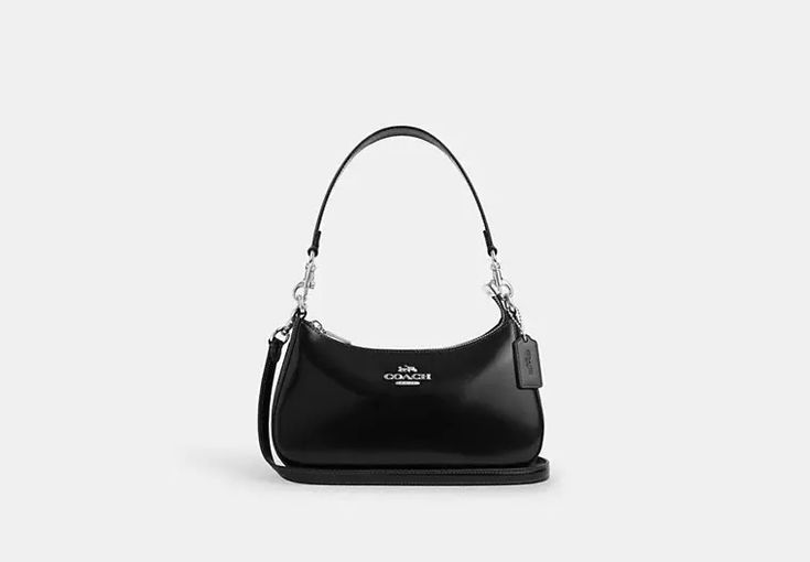 COACH® Outlet | Teri Shoulder Bag Coach Black Bag, Coach Teri Shoulder Bag Black, Coach Teri Shoulder Bag In Signature Canvas, Coach Teri Hobo Bag, Coach Black Shoulder Bag For Daily Use, Black Coach Shoulder Bag With Top Handle, Sofa Outlet, Shoulder Bag Coach, Coach Outlet