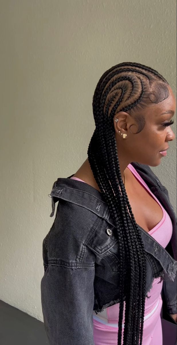 Hairstyles For Black Women 2023, Braids For Ladies, Cornrows Braids For Black Women, Braided Hairstyles For Black Women Cornrows, Feed In Braids Hairstyles, Feed In Braids, Hairstyles Bun, Cute Braided Hairstyles, Quick Weave Hairstyles