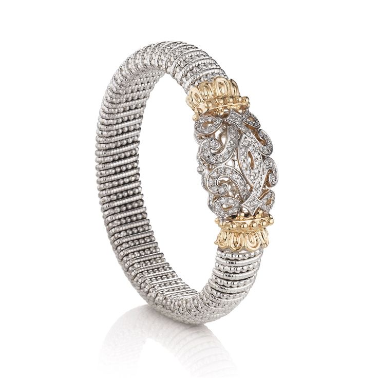 Large Alwand Vahan Diamond Bracelet -21518D - Bracelets Elegant Cuff Bracelet With Pave Setting, Classic Diamond Cuff Bracelet With Hand-set Details, Classic Diamond Cuff Bracelet With Hand Set Details, Elegant White Gold Cuff Bracelet With Pave Setting, Classic White Gold Cuff Bracelet With Single Cut Diamonds, Timeless Cuff Bracelet With Diamond Accents, Classic White Gold Diamond Cuff Bracelet, Formal Diamond Cuff Bracelet Fine Jewelry, Silver Timeless Bangle With 17 Jewels