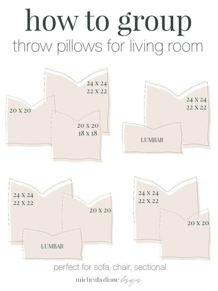 the sewing pattern for how to group pillow pillows