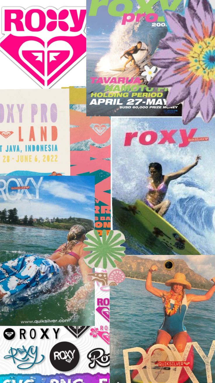 many different images are shown in this collage with the words roxy roly and roxy roly