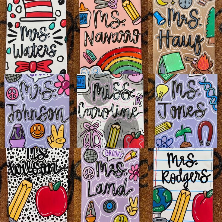 three colorful bookmarks with writing on them