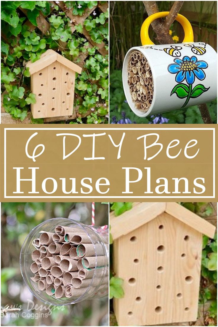 diy bee house plans are great for the garden and to use as bird houses