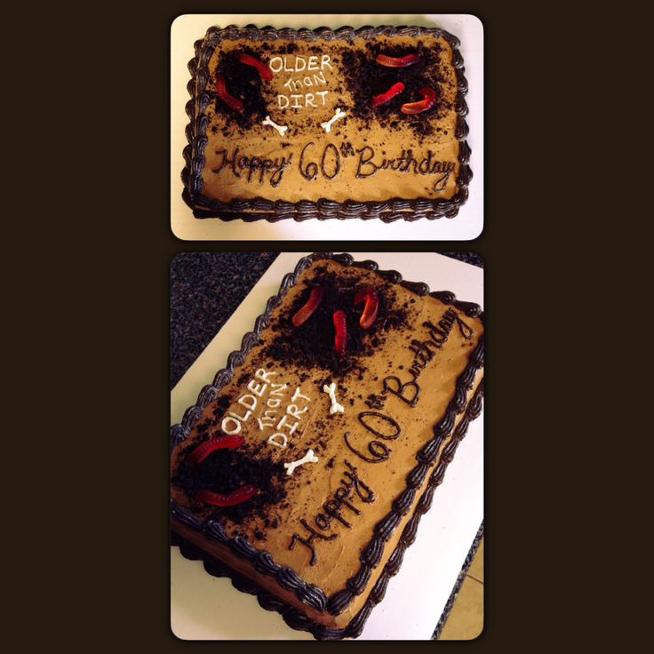 two birthday cakes decorated with chocolate frosting and sprinkles