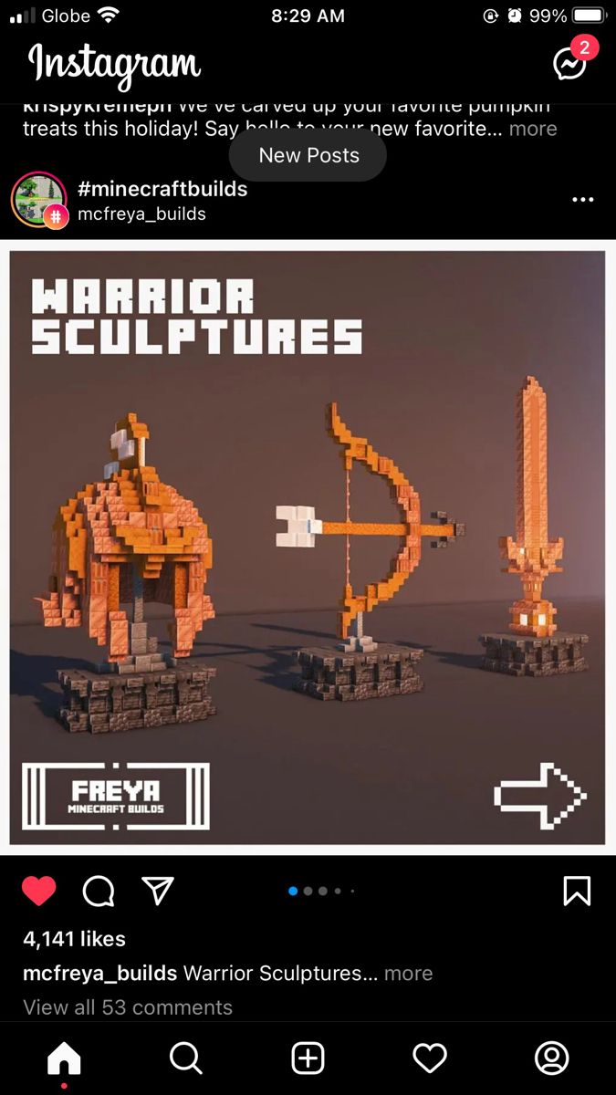 an instagramted photo with the caption warrior sculptures on it