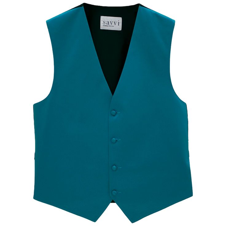 Ocean blue colored solid vest Classic Blue Sleeveless Outerwear, Fitted Blue Vest Outerwear, Blue Fitted Vest For Work, Fitted Blue Vest For Workwear, Blue Tank Vest For Spring, Fitted Solid Color Tank Vest, Solid Fitted Tank Vest, Classic Fitted Tank Vest, Blue Sweater Vest For Spring Workwear