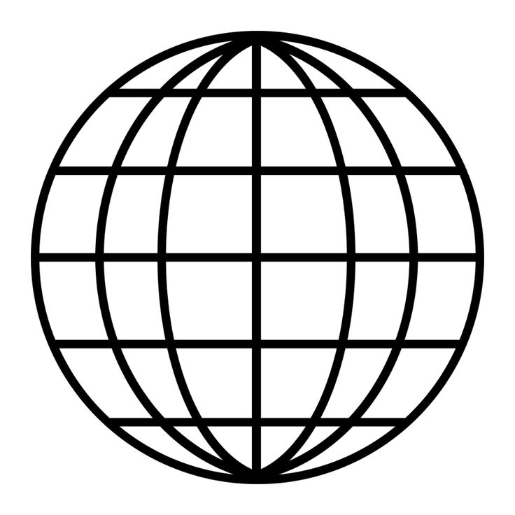 a black and white image of a globe