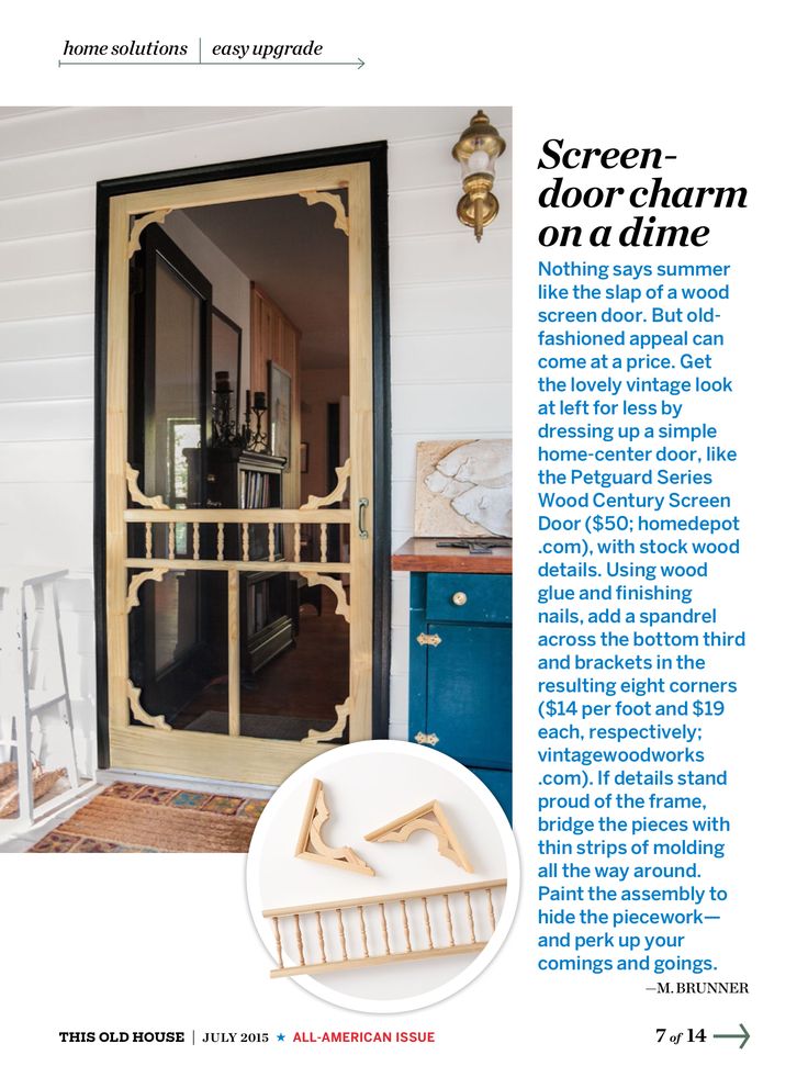 the screen door charm on a dime is featured in an article about how to use it