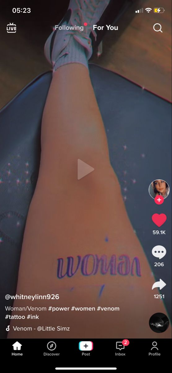 an image of someone's leg with the words i love you written on it