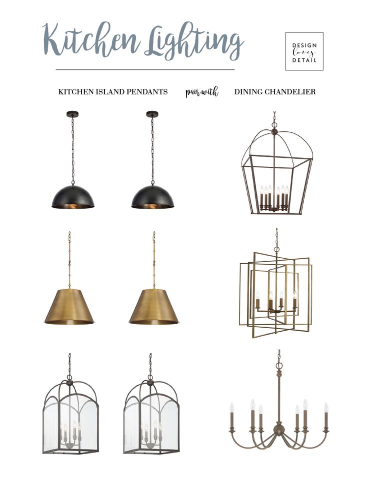 an image of kitchen lighting fixtures in various styles and colors, including chandeliers