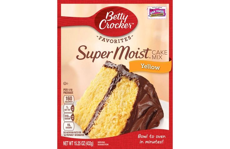 a package of betty crocker's favorites super moist cake mix