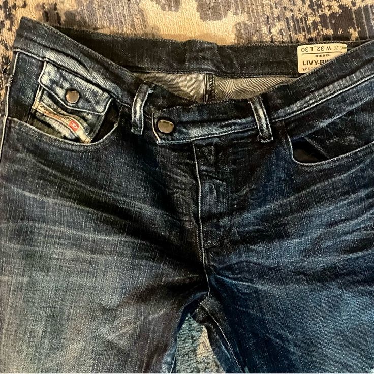 Vintage Women’s Distressed Diesel Jeans In Size 32 Never Worn, Straight-Leg, Rum Small. Diesel Jeans Women, Washed Out Jeans, Diesel Vintage, Wardrobe Pieces, Christmas Clothes, Vintage Thrift, Diesel Jeans, Dream Style, Vintage Pants