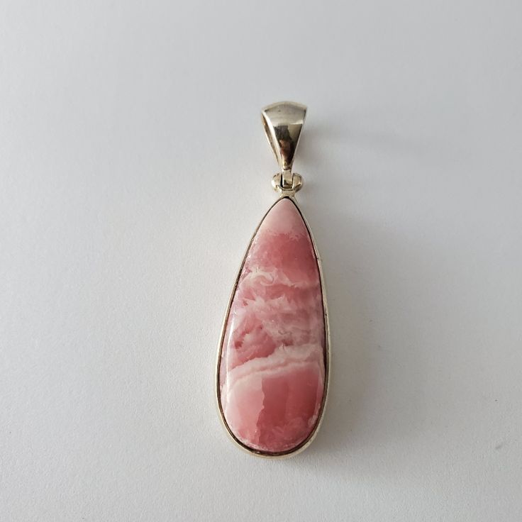 Sterling Silver 925 Rhodochrosite Pendant 3 Layer Necklace Gold, Tourmalinated Quartz, Stone Beaded Necklace, Rose Quartz Necklace, Bottle Necklace, Cabochon Pendant, Gold Necklace Layered, Pink Gemstones, Sterling Silver Necklace Pendants