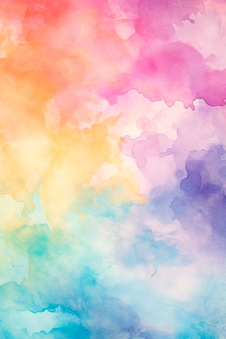 an abstract watercolor background with blue, pink, yellow and green colors