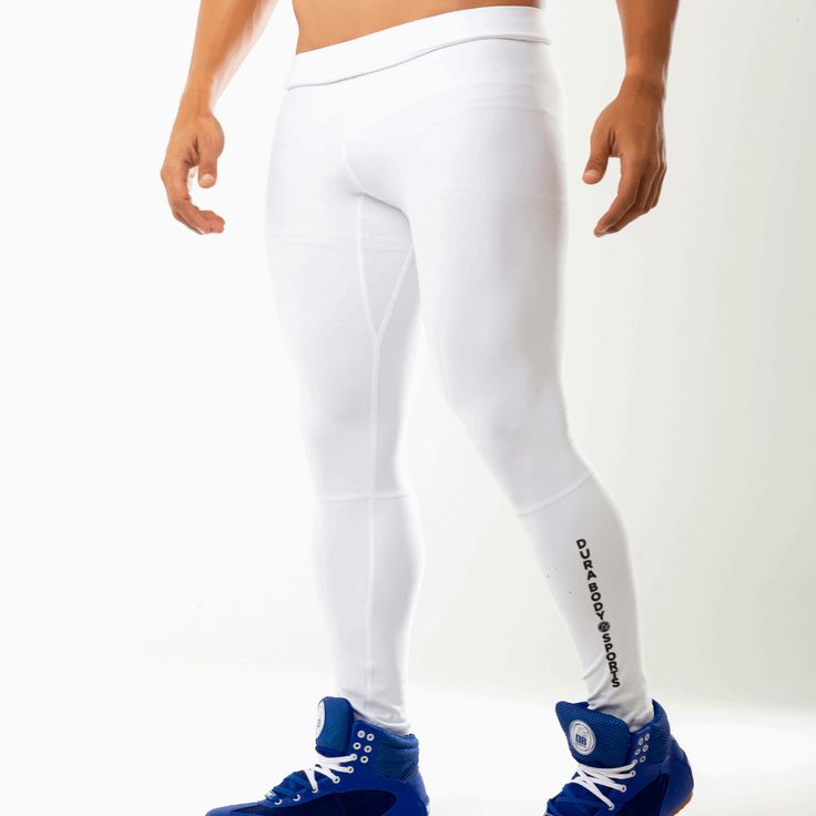 Fashion meets Mens ActiveWear. Compression legging helps to support leg muscles during training! Comes in an array of prints expressing your active fitness lifestyles. Perfect for any kind of sports activities . Made up of: 85% Polyester & 15% Spandex Squat Proof Stretch Tights For Training, Stretch Squat Proof Tights For Training, Compression Squat Proof Sports Bottoms, Compression Squat-proof Bottoms For Sports, Squat Proof Compression Bottoms For Sports, Fitted Sportswear Tights For Training, Compressive White Sweat-resistant Activewear, Squat Proof Fitted Sportswear Tights, White High Stretch Functional Leggings