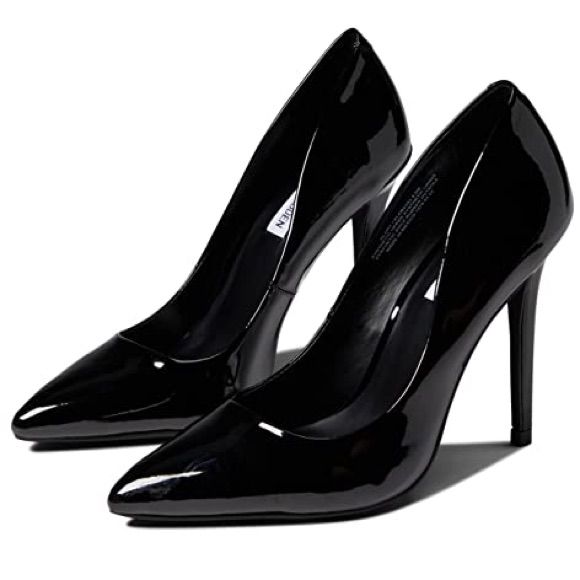 The Steve Madden Klory Pump Heels Keep It Chic And Minimal. Featuring Signature Brand Detailing On The Insole, These Pair Well With All Kinds Of Outfits. Sku: #9728959 Synthetic Upper. Synthetic Lining And Insole. Slip-On Closure. Pointed Toe Design. Stiletto Heel. Rubber Outsole. Imported. Measurements: Heel Height: 4 12 In Weight: 8 Oz Heel Height: 4 12 In Weight: 8 Oz New No Box Luxury Black Heels, Plain Black Heels, Pointy Black Heels, Black Designer Heels, Pointed Toe Heels Outfit, Black Wedding Heels, Black Heels Closed Toe, Vampire Shoes, Black Stilleto Heels