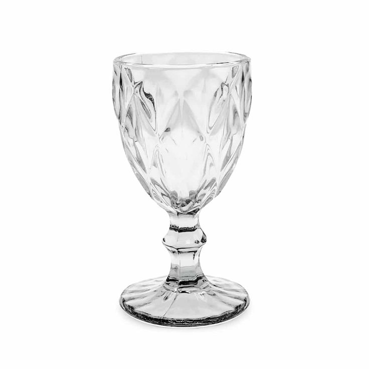 an empty glass on a white background