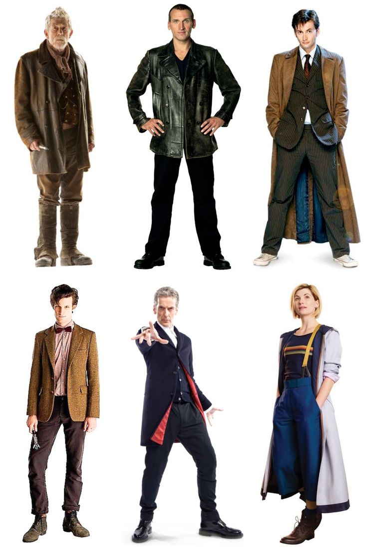 the doctor who are all dressed up in different outfits