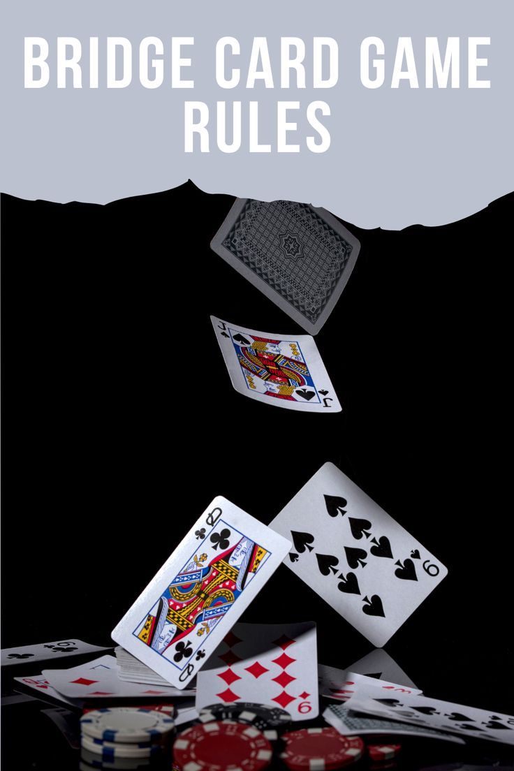 the bridge card game rules are flying through the air with playing cards in front of them