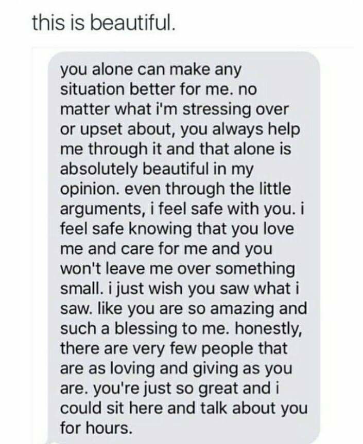 the text message that someone wrote to her on their phone is shown in an image