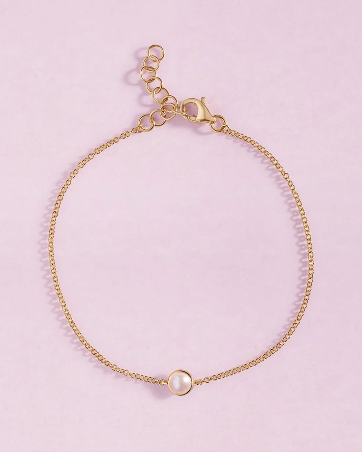 Single Birthstone Bezel Bracelet - Sparkle Society Rose Gold Jewelry With Smooth Bezel As A Gift, Rose Gold Jewelry With Smooth Bezel For Gift, Dainty Round Jewelry With Smooth Bezel, Dainty Bezel Setting Bracelets, Dainty Round Bracelets With Bezel Setting, Dainty Everyday Jewelry With Smooth Bezel, Classic Everyday Birthstone Bracelets, Gold Bracelet With Smooth Bezel For Everyday Wear, Gold Jewelry With Smooth Bezel As Gift