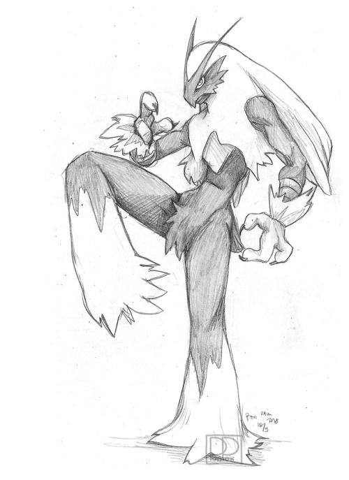 a pencil drawing of an animal character holding a bird in its paws and looking at the camera