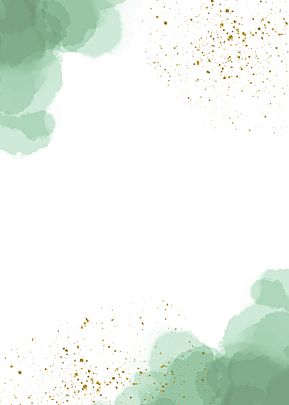 a green and gold watercolor background with white space for text or an advertise