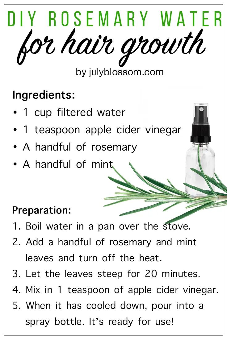 How to Make Rosemary Water for Hair Growth - ♡ July Blossom ♡ Rosemary Water For Hair Growth, Rosemary Water For Hair, Natural Hair Growth Remedies, Rosemary Water, Healthy Natural Hair Growth, Hair Growth Secrets, Hair Growing Tips, Hair Remedies For Growth, Homemade Hair Products