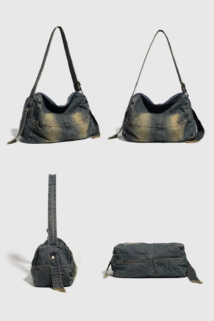 Distressed denim tote bag Denim Blue Denim Bag With Zipper Pocket, Trendy Large Capacity Denim Shoulder Bag, Large Capacity Denim Blue Rectangular Shoulder Bag, Denim Blue Cotton Shoulder Bag With Zipper Closure, Denim Blue Rectangular Shoulder Bag With Large Capacity, Medium Wash Cotton Shoulder Bag With Zipper Pocket, Large Rectangular Denim Shoulder Bag, On-the-go Denim Bags With Double Handle, Denim Tote Shoulder Bag With Zipper Closure