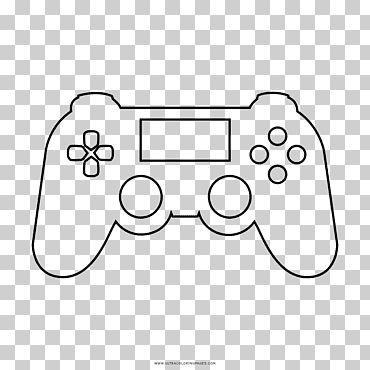 a black and white game controller on a transparent background png clipart free for personal use