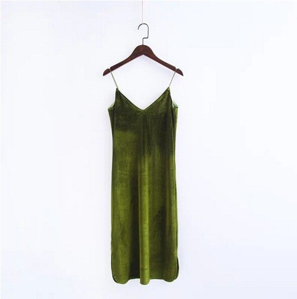 FREE SHIPPING !! Sexy Backless V neck Sleeveless Velvet Dress JKP975 Green Fitted Sleeveless V-neck Dress, Fitted Green Sleeveless V-neck Dress, Green V-neck Slip Dress For Spring, Green Camisole Slip Dress For Summer, Green Casual Slip Dress With Spaghetti Straps, Green Sleeveless Slip Dress For Spring, Fitted Green V-neck Slip Dress, Fitted Green Cami Slip Dress, Green Fitted Cami Slip Dress