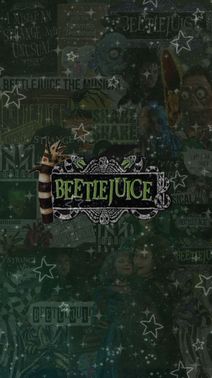 beetlejuice wallpaper with the words beetlejuice on it