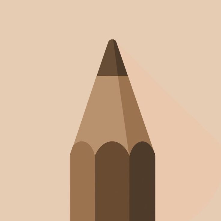 an illustration of a pencil that is brown