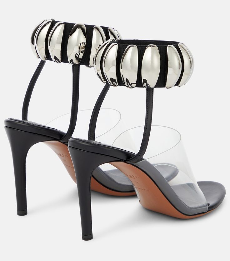 Alaia Sandals, Latest Sandal, Embellished Shoes, Brown Leather Sandals, Embellished Sandals, Black Wedge Sandals, Suede Wedges, Blue Sandals, Studded Leather