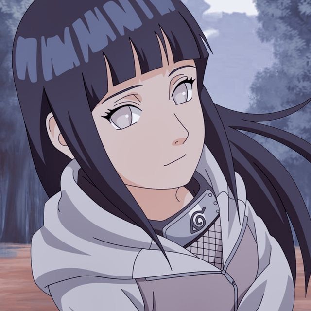 an anime character with long black hair holding a cell phone to her ear and looking at the camera