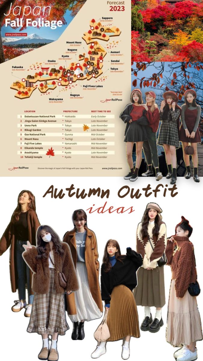 Autumn outfit ideas Fall Fashion Japan, Japan Autumn Fashion, Japan Travel Outfit Autumn, Fall Outfits Japan, Japan Fall Outfit, Japan Autumn Outfit, Pioneer Meeting, Autum Outfit, Japan Travel Outfit