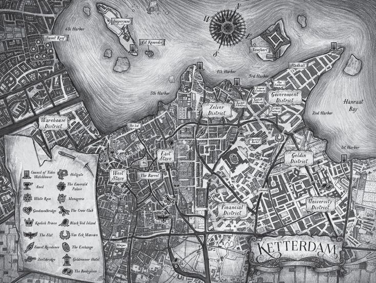 a black and white map of the city of keterdah, with lots of streets