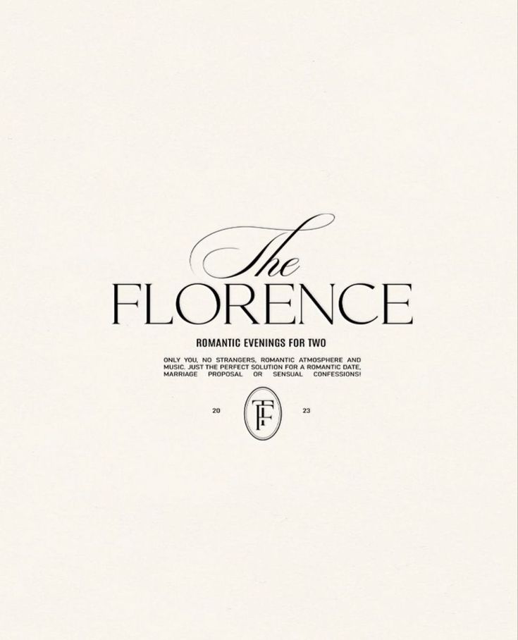 the florence book cover with black and white lettering on it's front