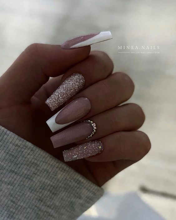 Ballet Nails, Nagel Tips, Manicure Tips, Gel Nail Kit, Coffin Press On Nails, Ballerina Nails, White Nail, Acrylic Nails Coffin, Valentine's Day Nails