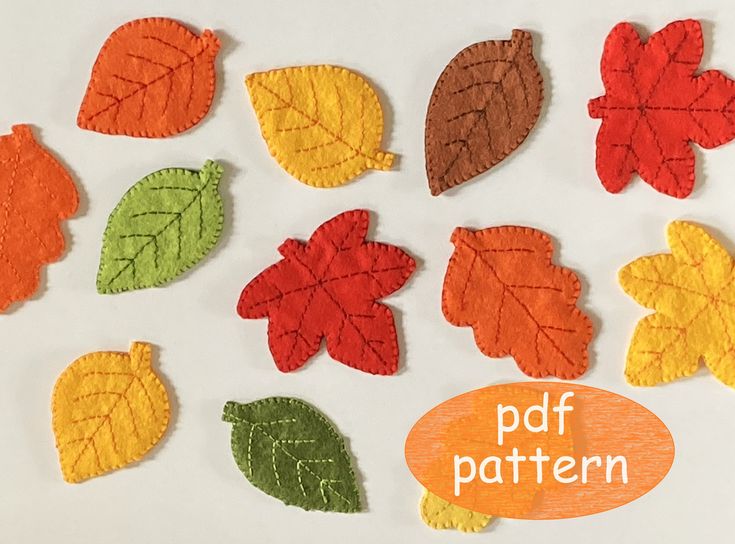 the leaves are made out of felt and have different colors