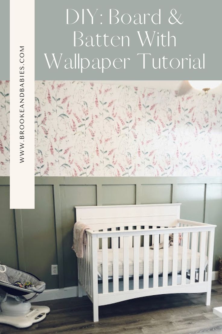 the diy board and batten with wallpaper tutorial is featured in this post