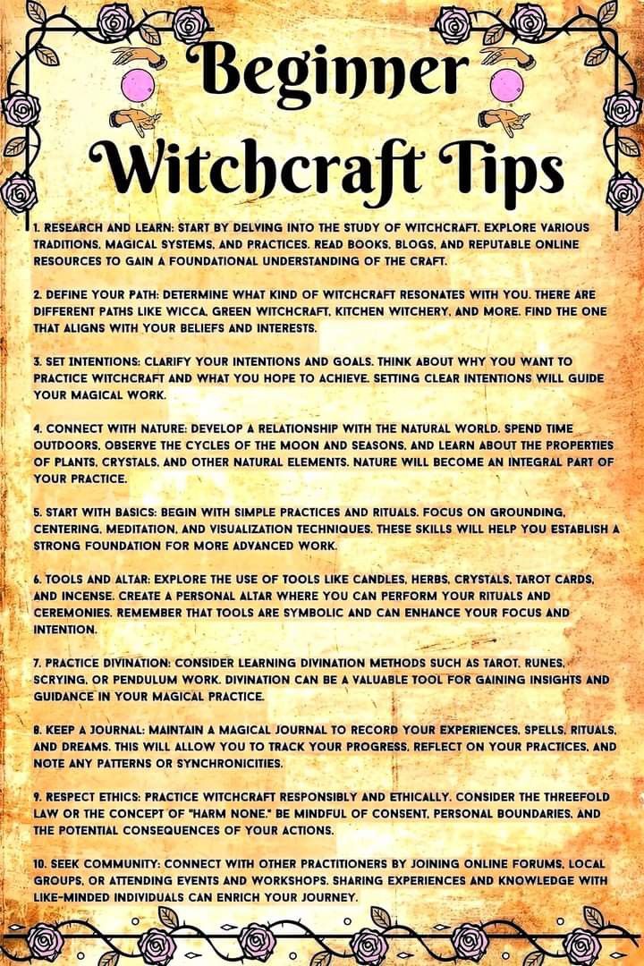 Beginner Wiccan Tips, How To Start With Witchcraft, How To Know If Youre A Witch, Tips For Witches, Good Spells For Beginners, Wiccan For Beginners, Begginer Spells Witchcraft, Becoming A Witch For Beginners, Types Of Witchcraft Practices