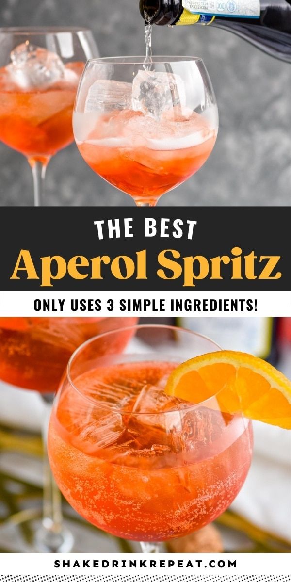 the best aperol spritz only uses 3 simple ingredients to make this drink