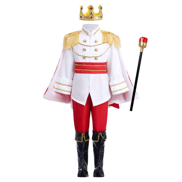 PRICES MAY VARY. Handsome Prince Costume for Boys: Toddler kids prince charming costume boys for Halloween costume dress up, your little prince will love this prince king dress-up set. 5 styles costumes prince outfit for boys. Royal prince charming costume kids royal costume, Prince crown makes it look beautiful royal touch and red king cape, prince charming costume boys scepter, rose flower and shoe covers, completed the prince charming costumes. An elegant pair for the royal costume for kids; Royal Prince Outfit, Prince Outfit, Prince Charming Costume, Royal Prince, Toddler Kids, Prince Charming, Costume Halloween, Prince, Dress Up