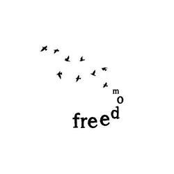 there are birds flying in the sky and one is saying no, no, free