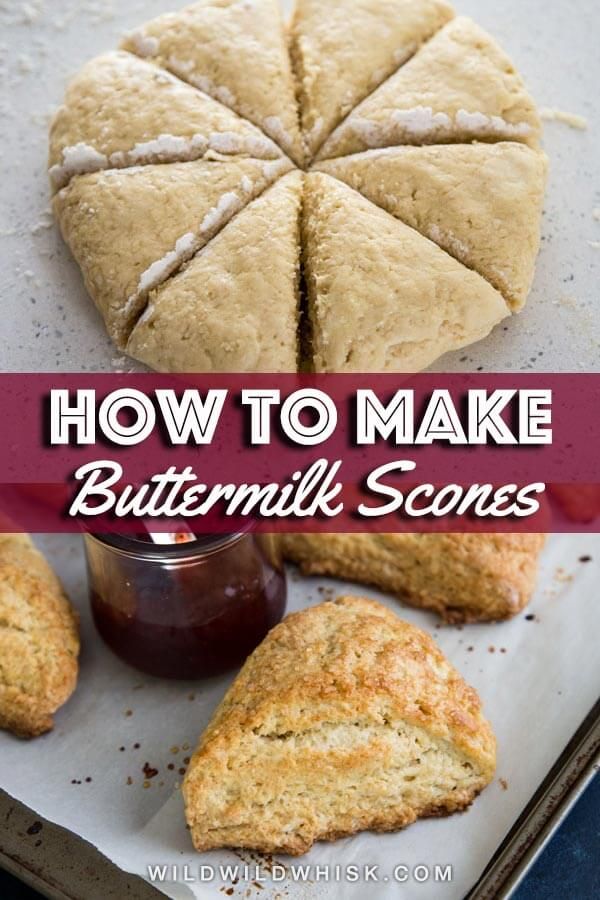 how to make buttermilk scones on a baking sheet with jam in the middle