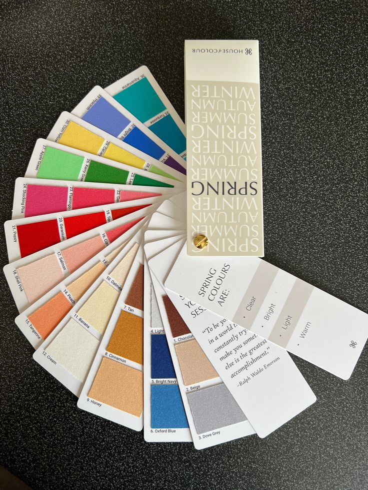 the color swatches are arranged on top of each other, including one with different colors