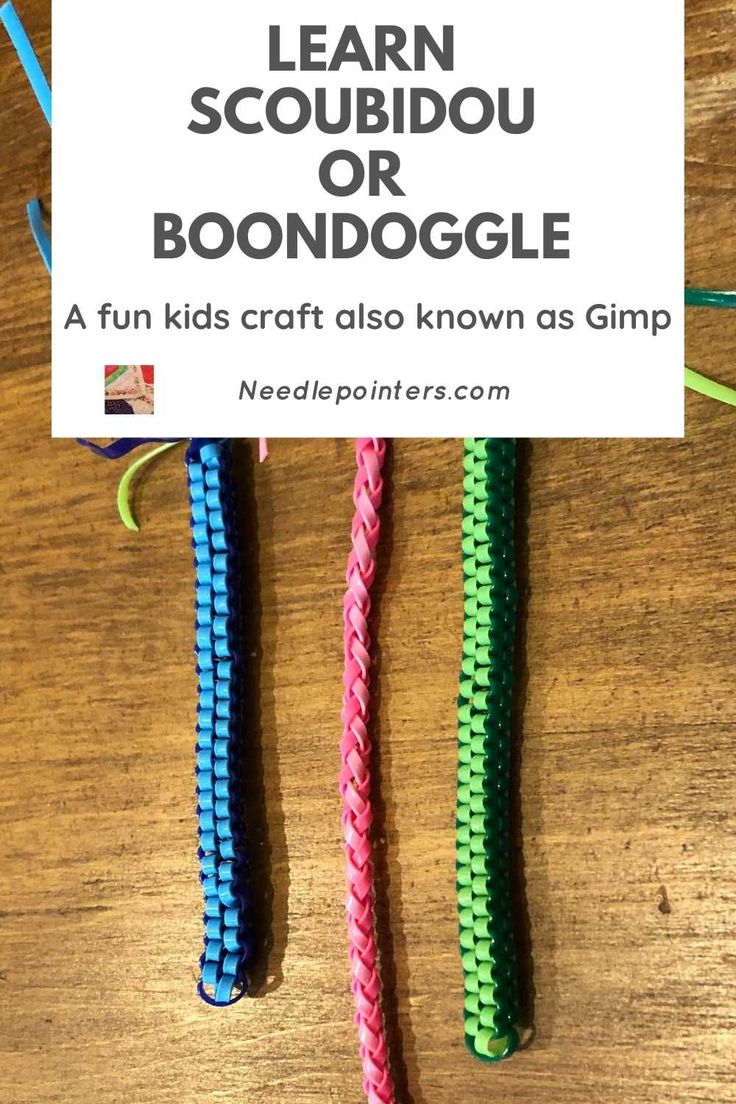 three different colored bracelets with text that reads learn scoubdu or boondogle