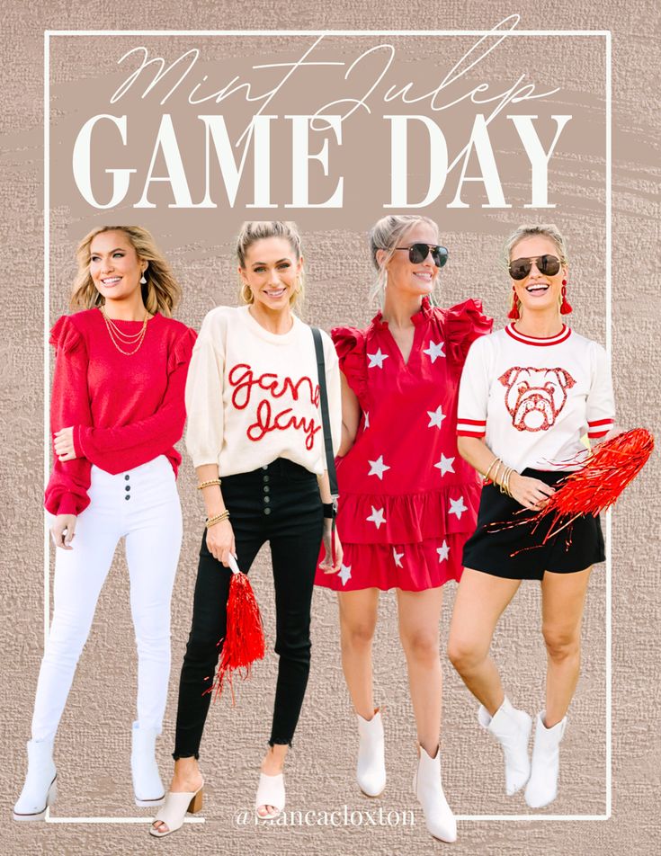 Football, game day, tailgate, tailgating, Georgia, Bulldogs, University of Georgia, red, white, college, touchdown Ga Bulldogs Game Day Outfit, Georgia Football Outfit, Uga Outfits, Georgia Game Day, Uga Gameday Outfit, Lady Games, Uga Bulldogs, Ga Bulldogs, Georgia Football