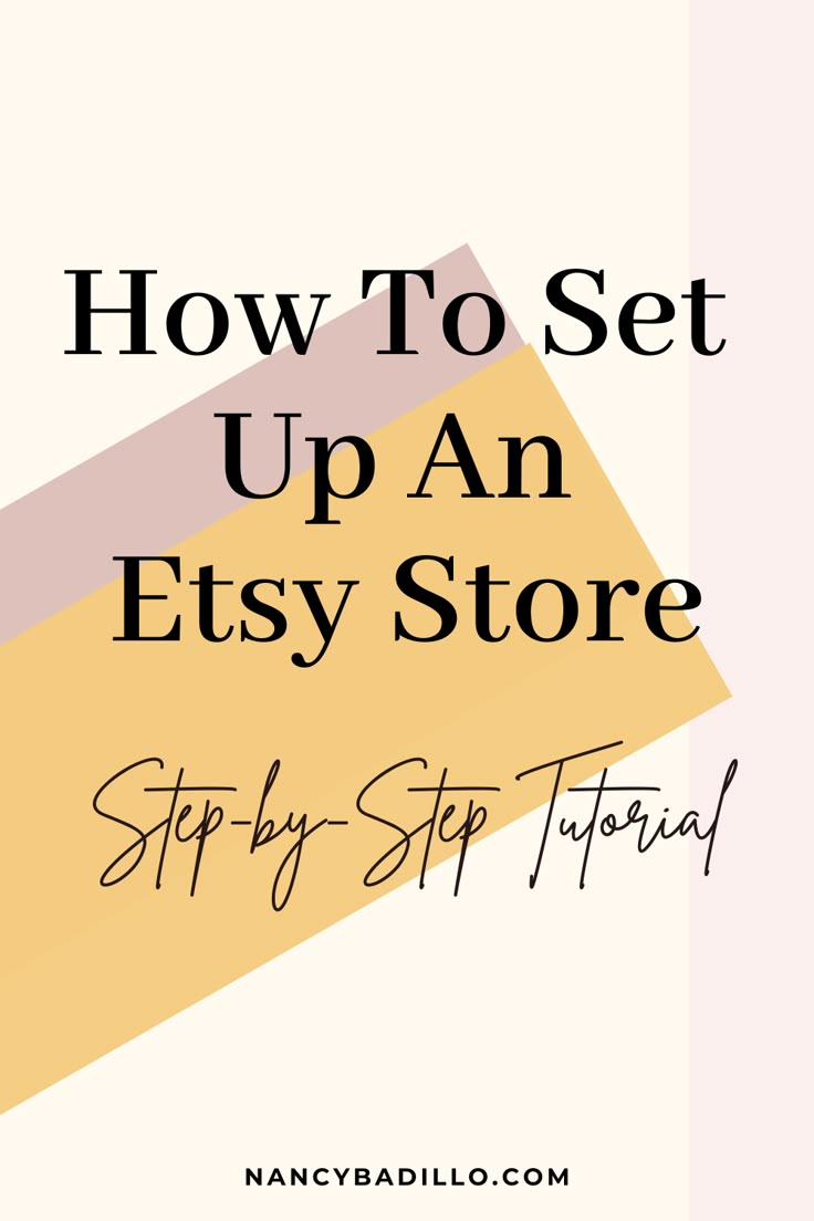 the words how to set up an etsy store on top of a white background